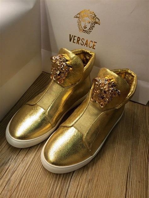 versace all gold shoes|silver and gold versace shoes.